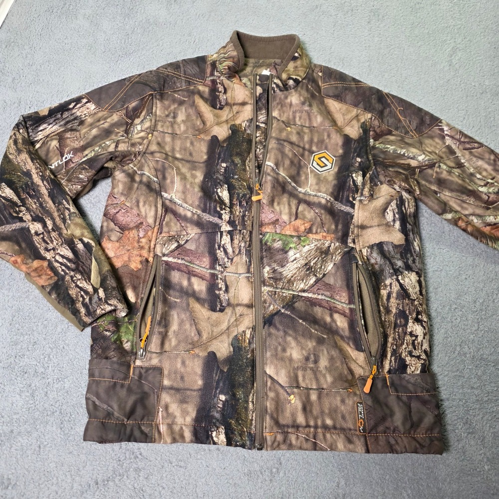 ScentLok Mens M Hunting Jacket Mossy Oak Camo Carbon Alloy Full Zip 83515-082